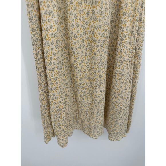 Papermoon Womens Yellow Microfloral Babydoll Mini Dress Size M Feminine Dainty - Picture 3 of 9
